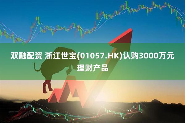 双融配资 浙江世宝(01057.HK)认购3000万元理财产品
